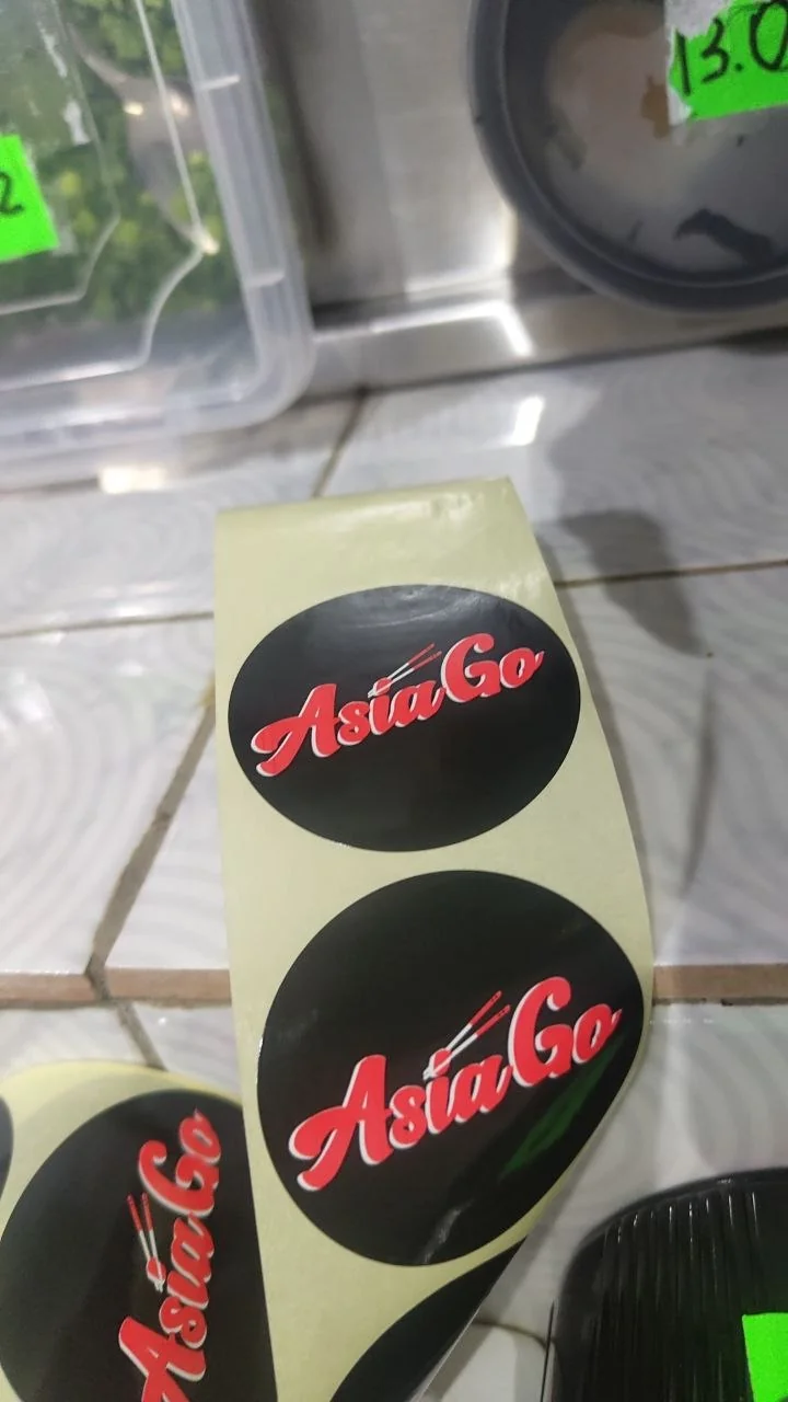 Наклейки для ресторану AsiaGo